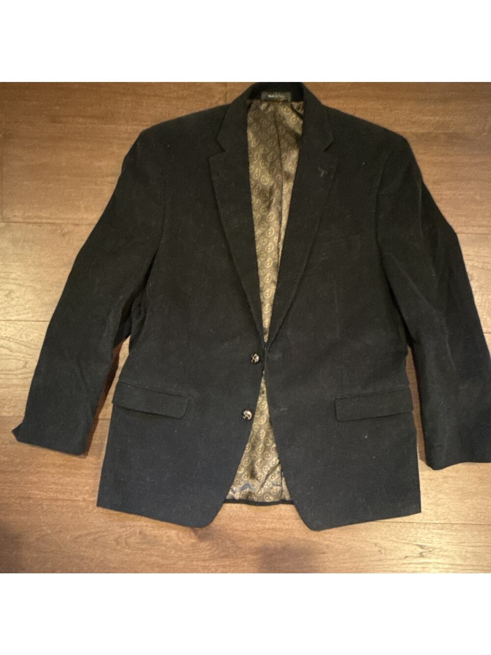 Chaps Blazer Single-Breasted Two-Button Elbow Patches